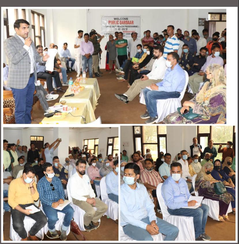 DC Srinagar holds Public Grievance Redressal camp at Noorbagh