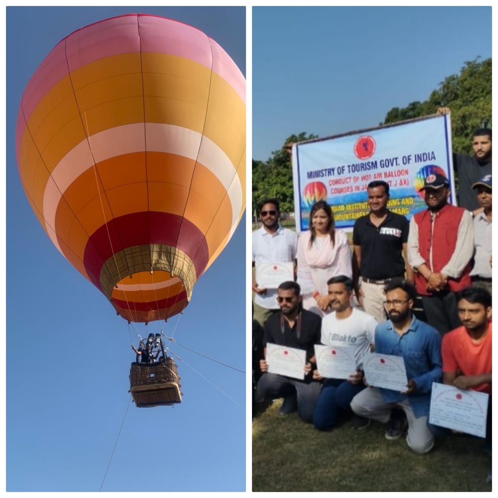 Tourism Department IISM Gulmarg conduct Hot Ballooning Course at Jammu