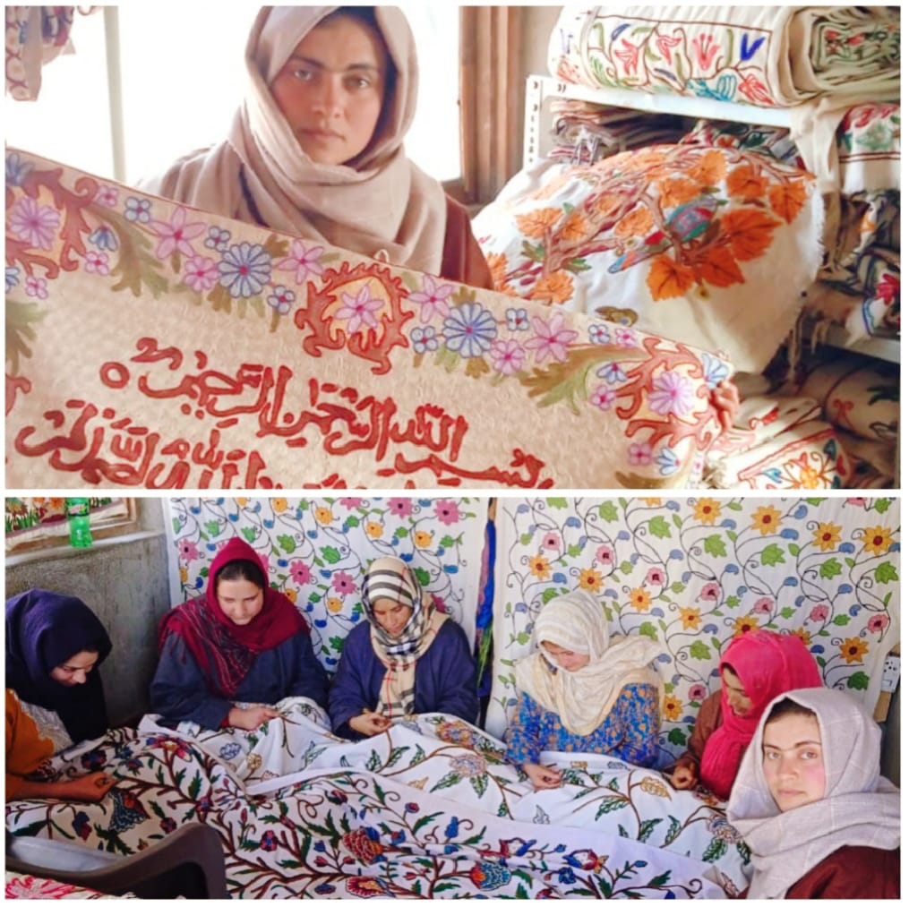 Razia Sultan a Crewel Embroidery Entrepreneur from Kupwara aeKarkhandarAE scheme beneficiary establishes successful venture