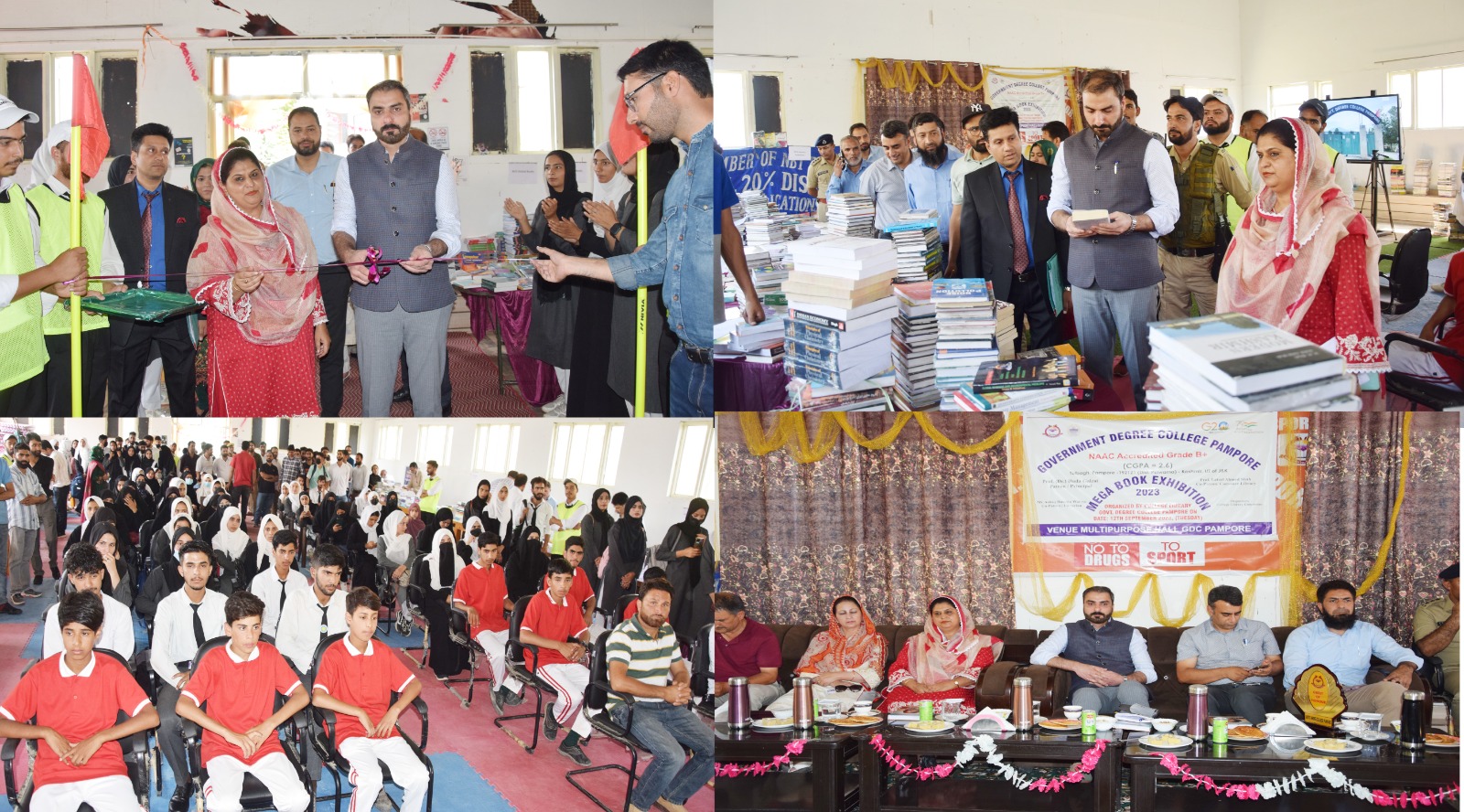 Mega Book Exhibition held at GDC Pampore Deputy Commissioner Pulwama presides over as Chief Guest