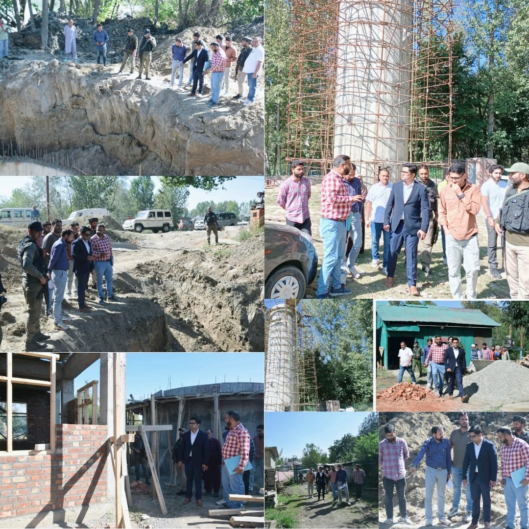 DC Bandipora inspects ongoing JJM projects at Sumbal Bandipora