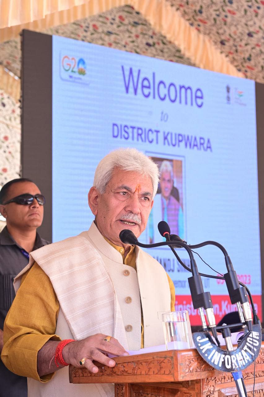 Lt Governor Shri Manoj Sinha addressed a public function at Kupwara 5