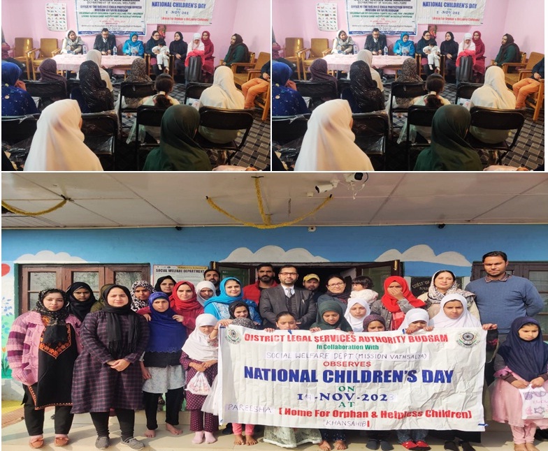 DLSA Budgam celebrates Children Day amongst the Students of Pareesha Khansahib