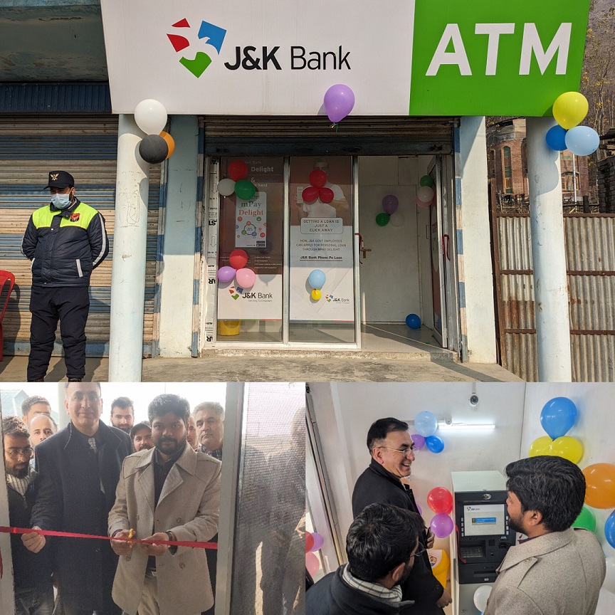 DC Ganderbal inaugurates JK Bank ATM at Manasbal