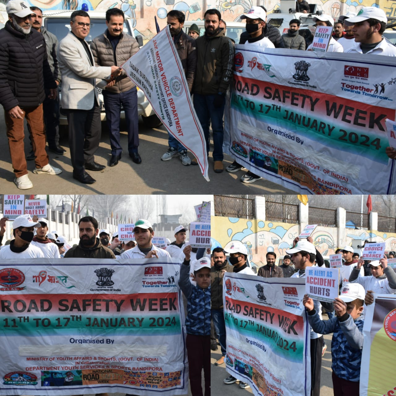 Commissioner Secretary FCSCA along with DC Bandipora Flag off Awareness Rally 15