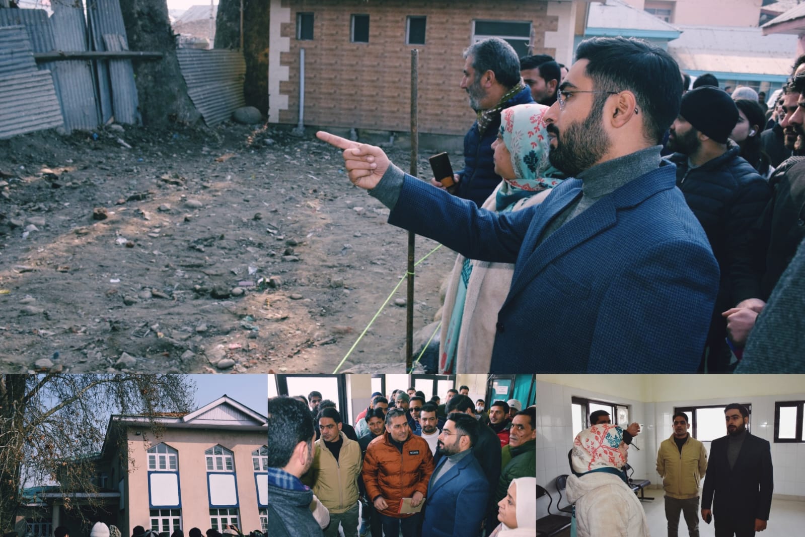 DC Budgam visits SDH Chadoora under construction Health Wellness centre Kralpora