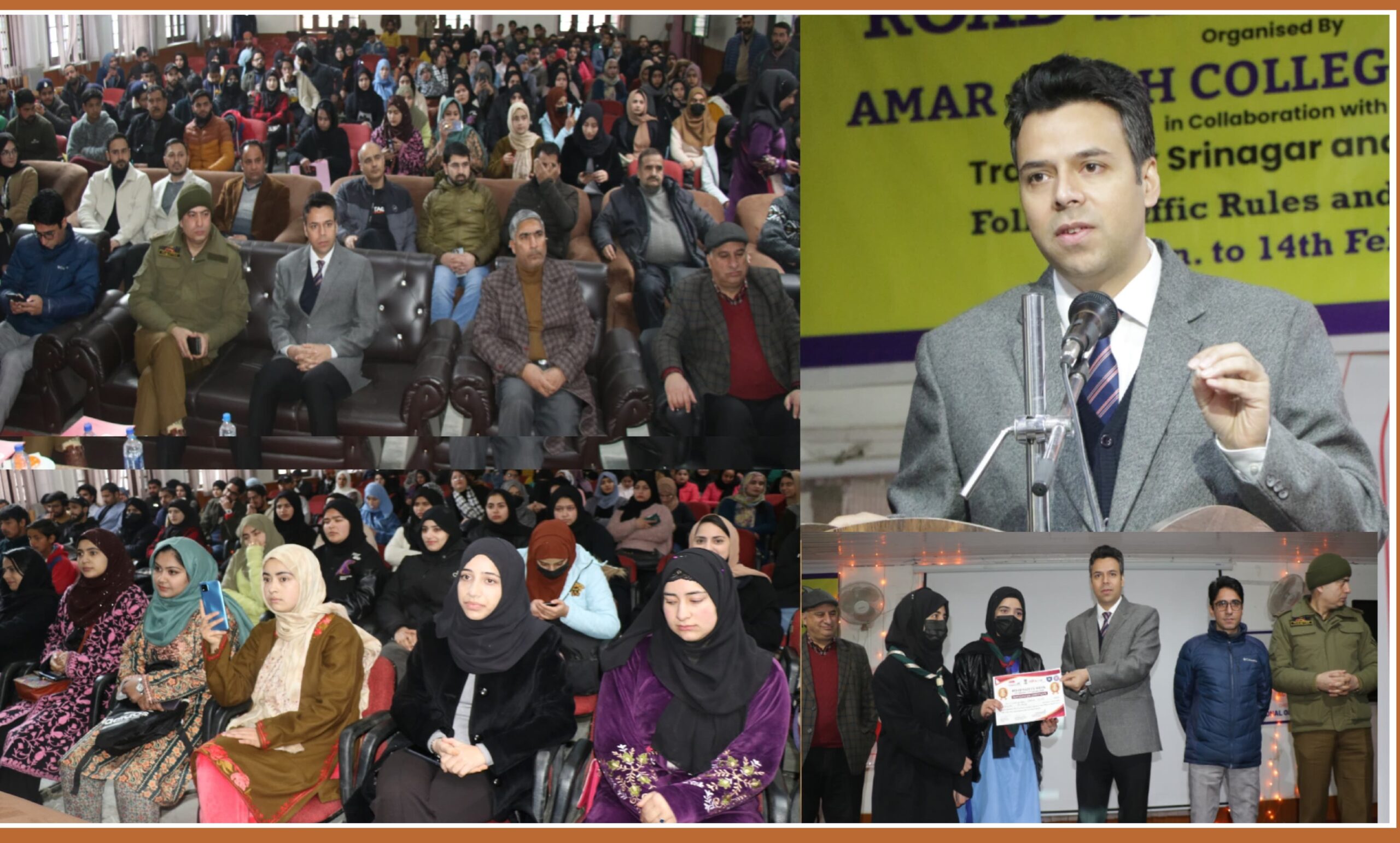 City Traffic Srinagar Amar Singh College organise mega Road Safety Awareness Event scaled