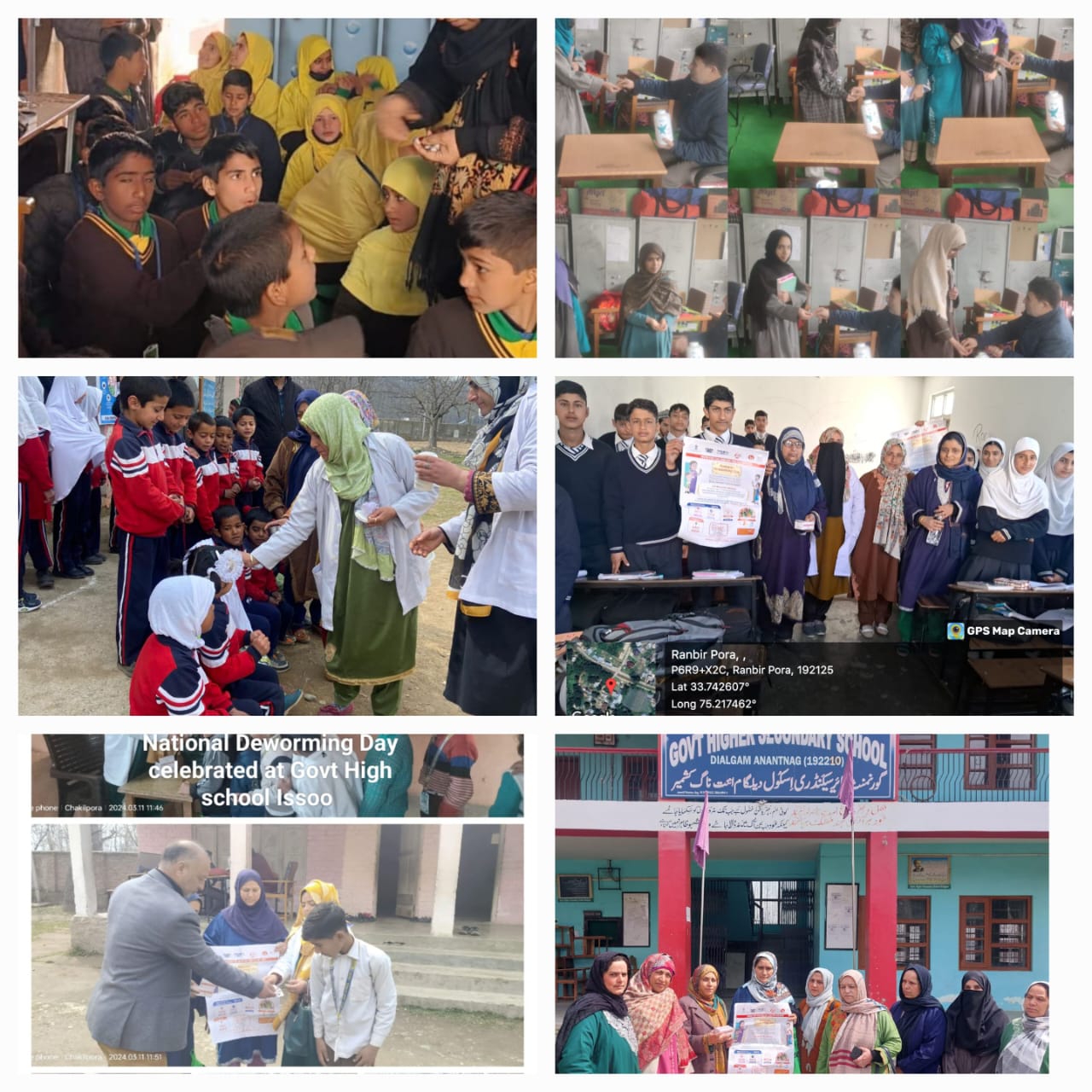 District Anantnag Marks Successful First Round of National De worming Day in Educational Institutions